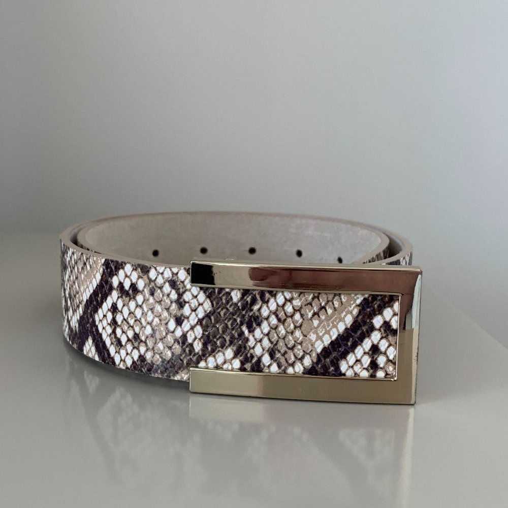 WHBM Snake Leather Waist Belt